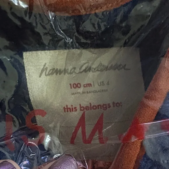 Hanna Andersson* Kids Blue and Brown Faux Shearling Vest - Picture 2 of 5